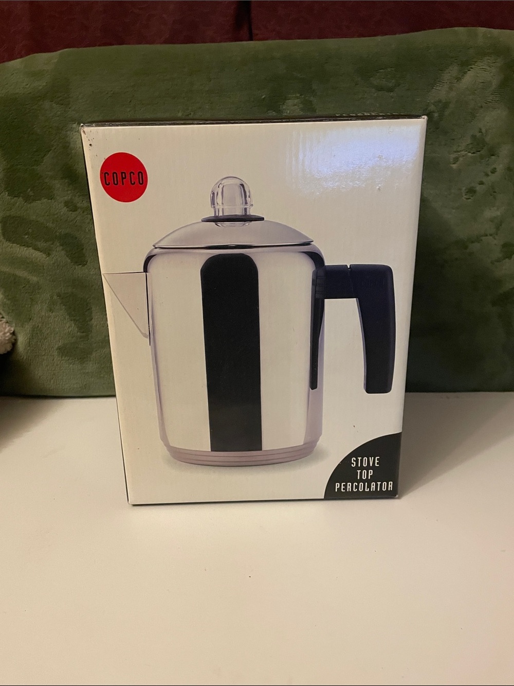 Copco Stainless Steel 8 cup Stove Top Percolator - Black Handle